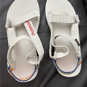 Polaroid White Sandals with Colorful Straps
